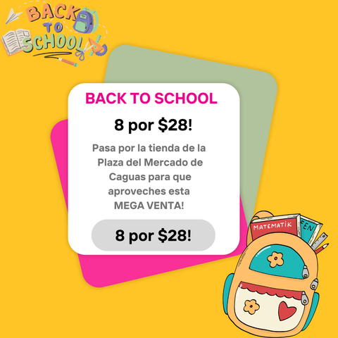 Back To School 8 x $28